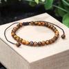 Minimalist 4mm/6mm Braided Stone Bracelet Men Women Volcanic Rock Obsidian Tiger Eyes Beads Meditation Braclet Leisure Pulseira