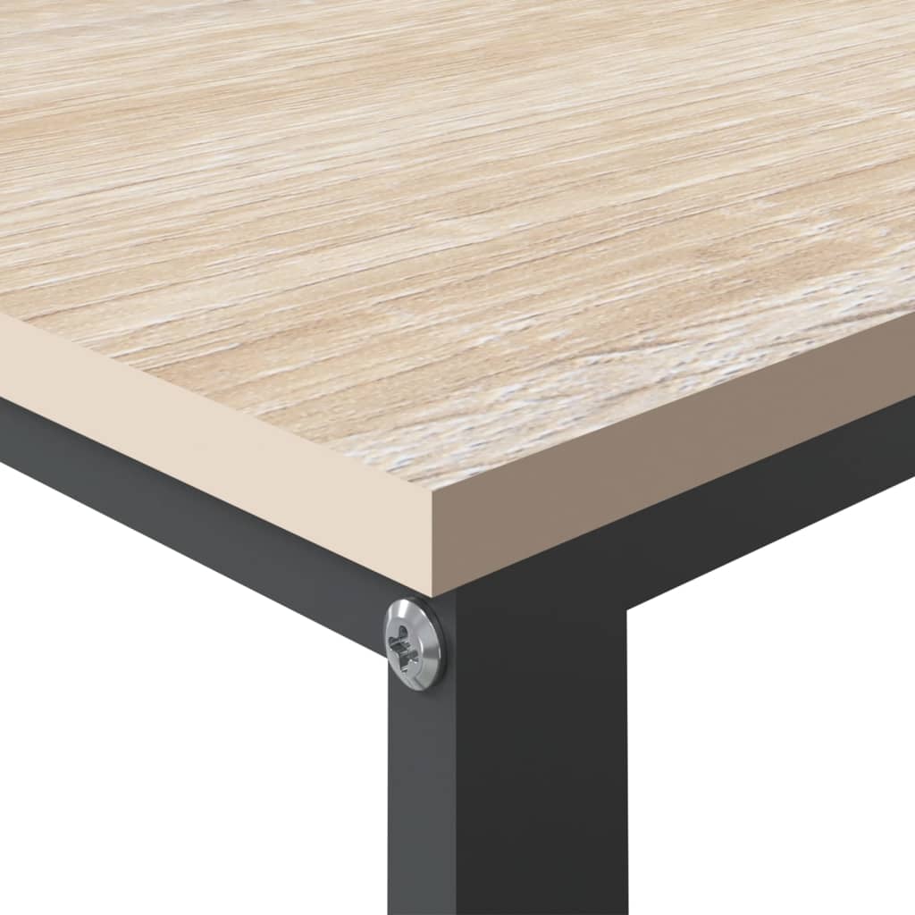 Computer Desk in Black and Oak Look 110 x 60 x 73 cm Engineered Wood