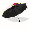 1pc Avocado Love Automatic Open/close, All-Season Portable Folding Umbrella, Travel, Everyday, Formal Events - Compact Luxury Parasol, Outdoor Accesso