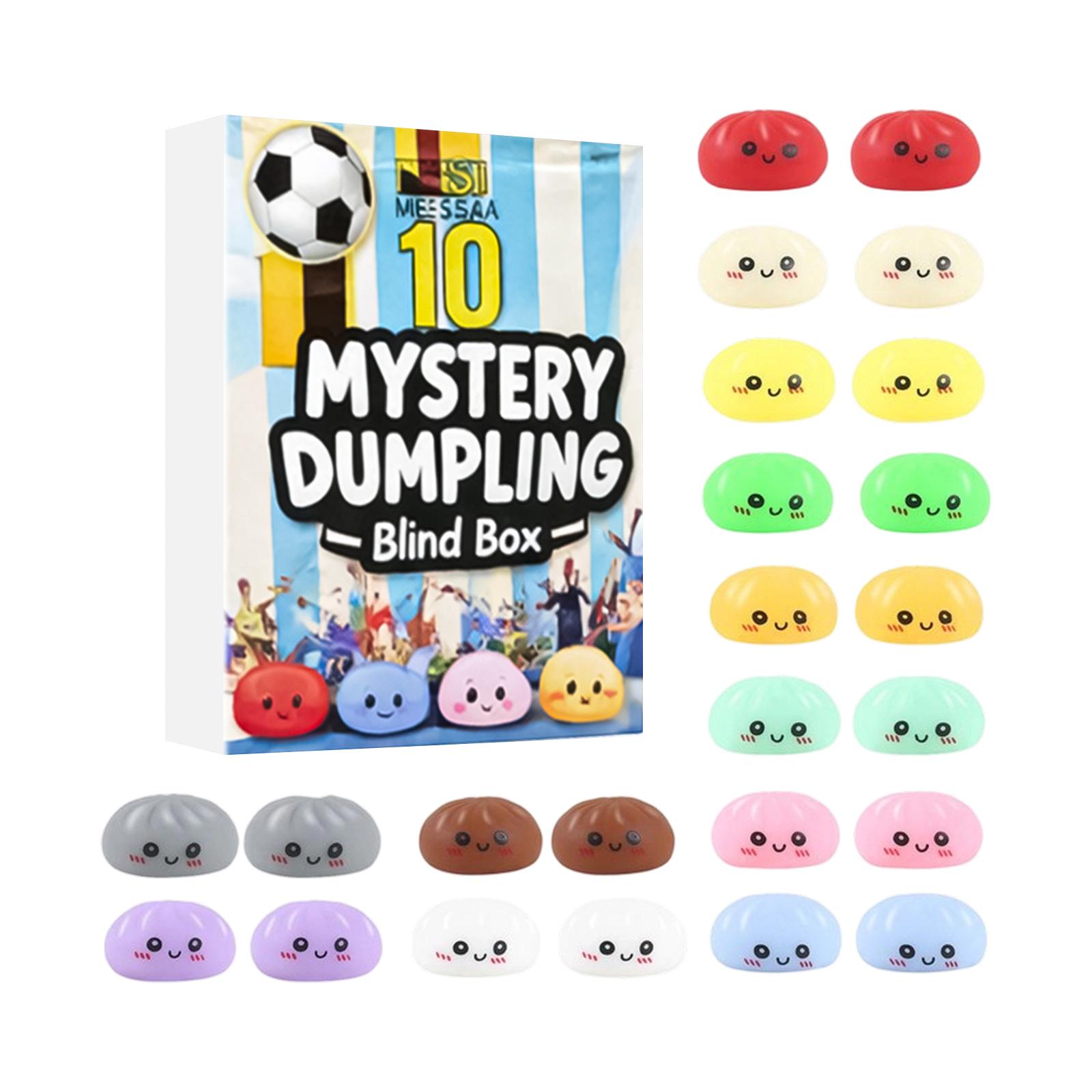

Mystery Dumpling Blind Box Countdown Calendar 24 Pieces Squishy Stress Relief Toys Set 3D Soft Squeeze Sensory Play Collection One Size