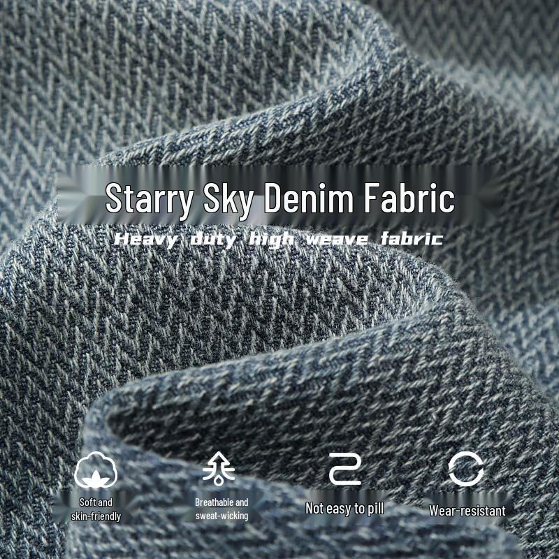 JEANSWEST LIFE Men's Vintage Washed Relaxed Straight Jeans