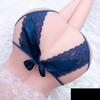 Hot Sale Women's Sexy Hollow Out Thong Lingerie Open Crotch Underwear Lady's Crotchless Lace Panties With Bow Plus Size