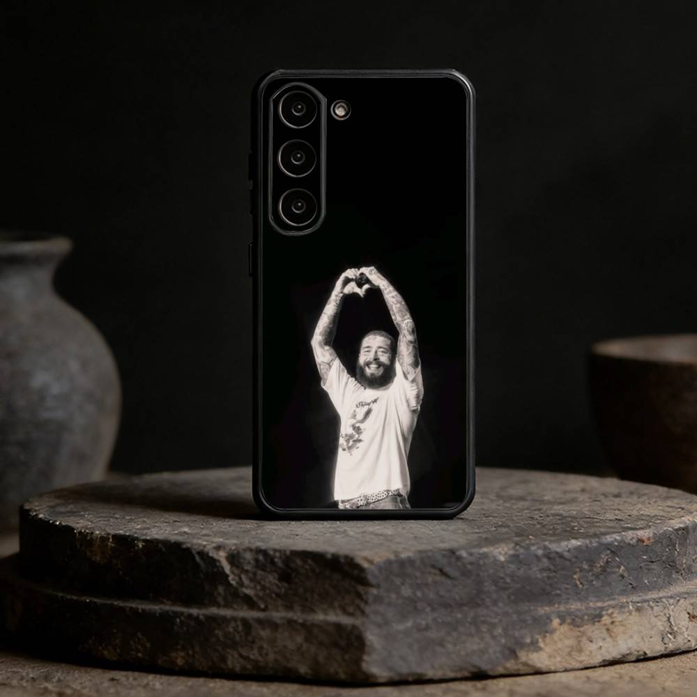 

Singer P-Post M-MaloneS Phone Case For Samsung Galaxy A13,21s,22,31,32,52,53,71,72,73,Soft Black Cover Samsung a11