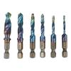 7 Stück/SET Kombi Bohrer Gewindebohrer HSS Schraubengewinde Metrisches Gewindeschneiden zum Entgraten