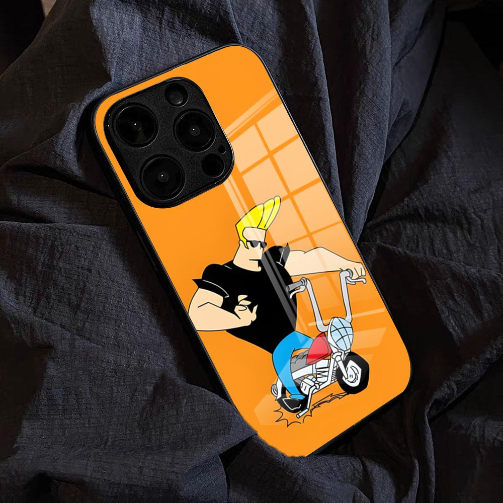 J-Johnny Bravo Anime Phone Case For IPhone 17 Pro Max 15 Pro 16 14 Plus 12 13 Mini 11 Pro Shockproof Glass Cover