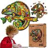 Puzzle Drewniane Układanka Kameleon Kolorowy Zestaw Puzzli A3 Ozdoba Pua3-00745
