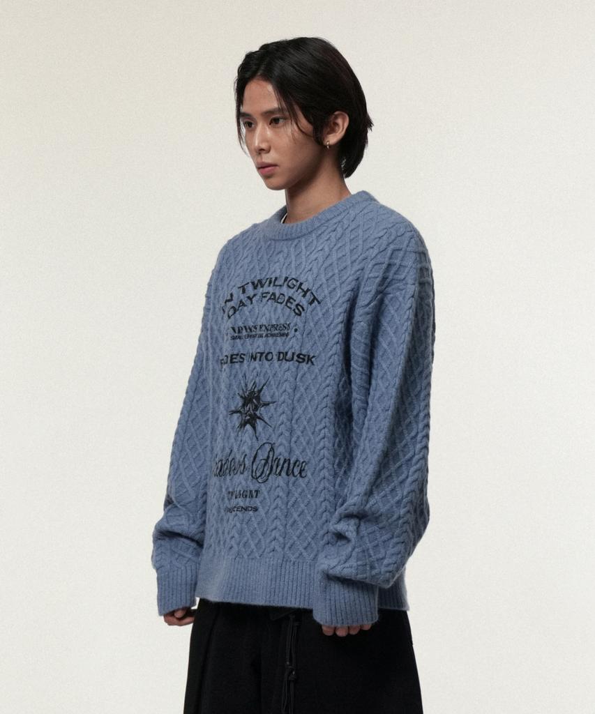 IDWS Dusky Day Crewneck Knit Blue