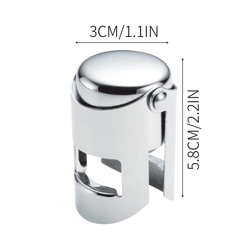 Stainless Steel Reusable Champagne Bottle Stoppers Portable Stainless Latches  Anti-Skid Leak  Champagne Wine Bottle Stopper