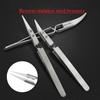 Silver Handle Ceramic Stainless Steel Tweezers with Multifunctional Anti Magnetic and Anti Acid Precision EDC Small Tool