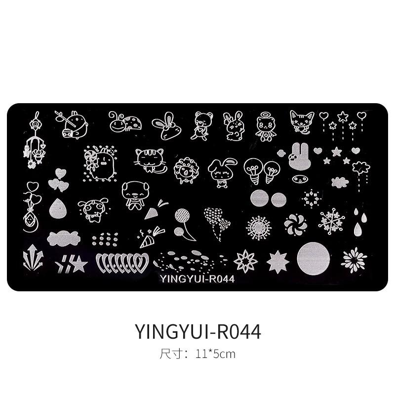 Lace Butterfly Flower Bamboo Pattern Nail Printing Mold Silicone Transfer Seal Steel Plate Nail Salon Special Tool
