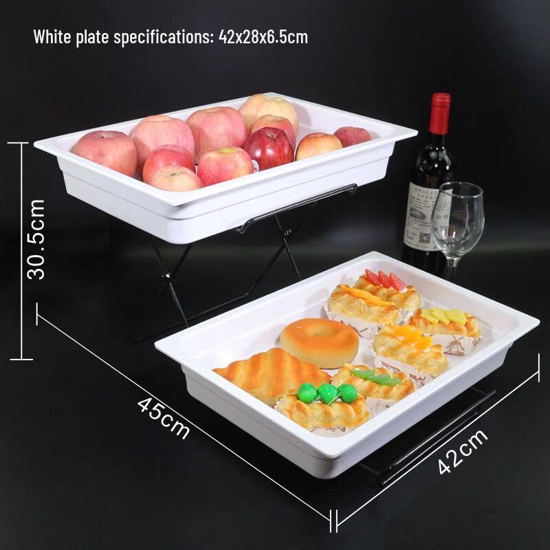 Rectangular Melamine Buffet Display Tray with Lid