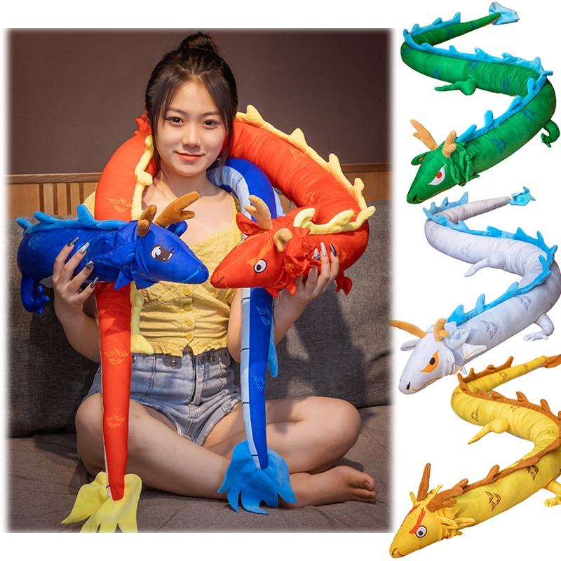 Chinese Dragon Plush Toy Pillow 5 Colors Available, Huge 4m Size