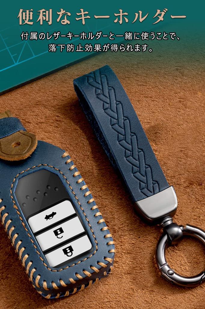 [LETINGFAR] Key Case for Honda Smart Key Case Key Cover 2/3/4 Buttons Genuine Leather Designed specifically for Honda Suitable for HONDA New Free