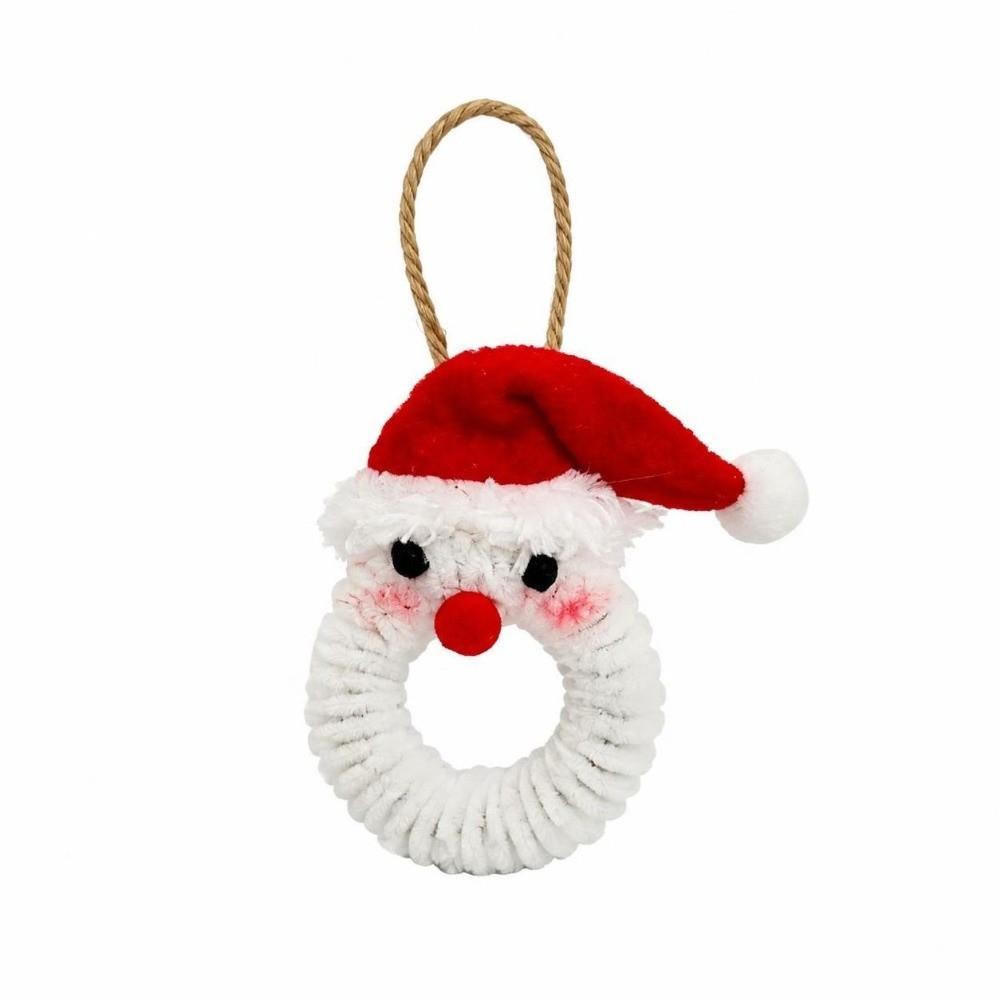 Santa Claus Mini Christmas Wreath Xmas Decorations Xmas Hanging Ornament  Door Decor