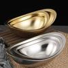 Langlebige 304 Edelstahl Dessertschale Gold Koreanische Küche Geschirr Goldener Barren Schüssel Geschirr