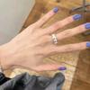 Korean Version Plain Ring Irregular 925 Sterling Silver Versatile Ring Women's Niche Ins Style Design Non-fading Combination Ring