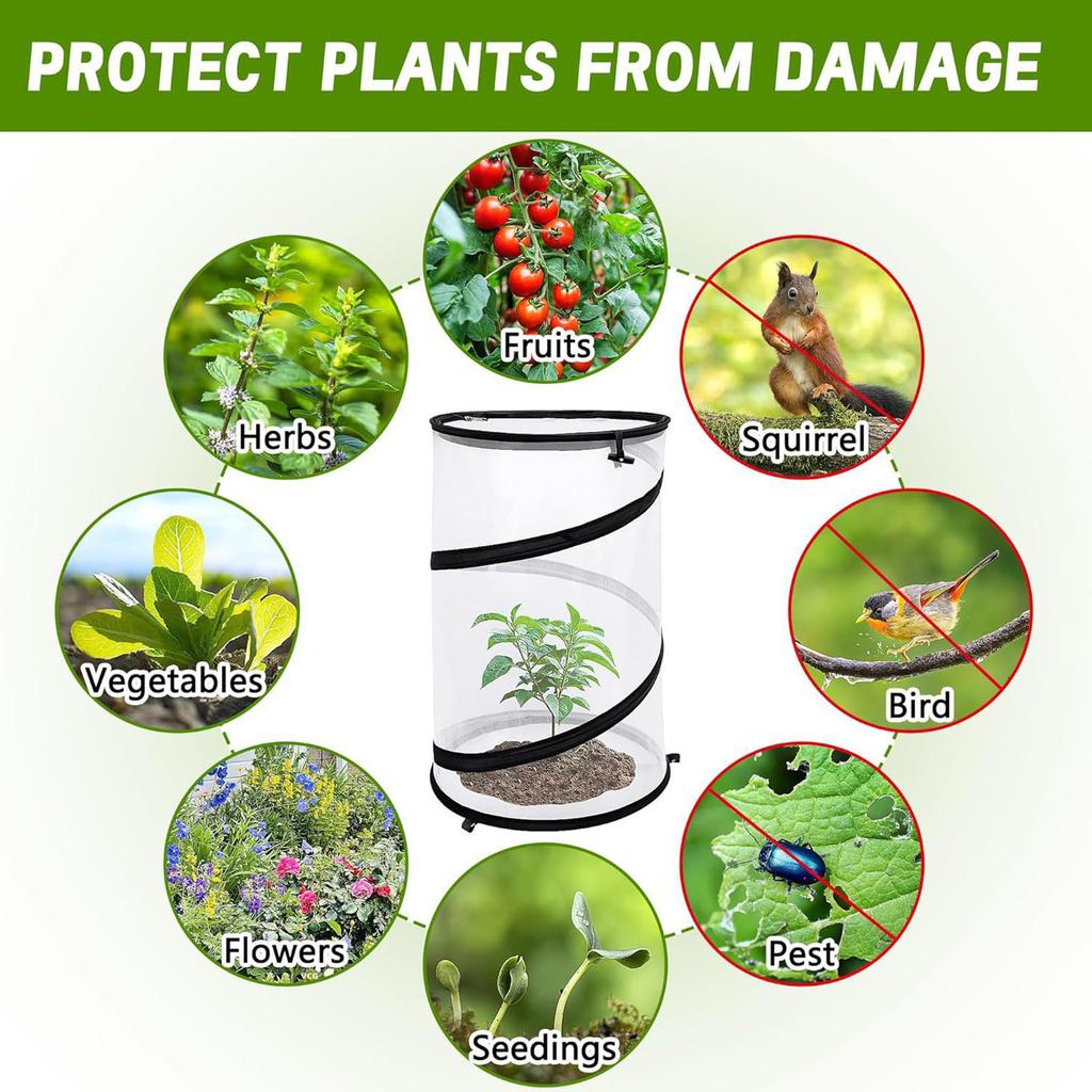Portable Polyester Plant Net Cover Shelter Foldable Design Easy To Store Transport Shield Vegetables From Birds Insect