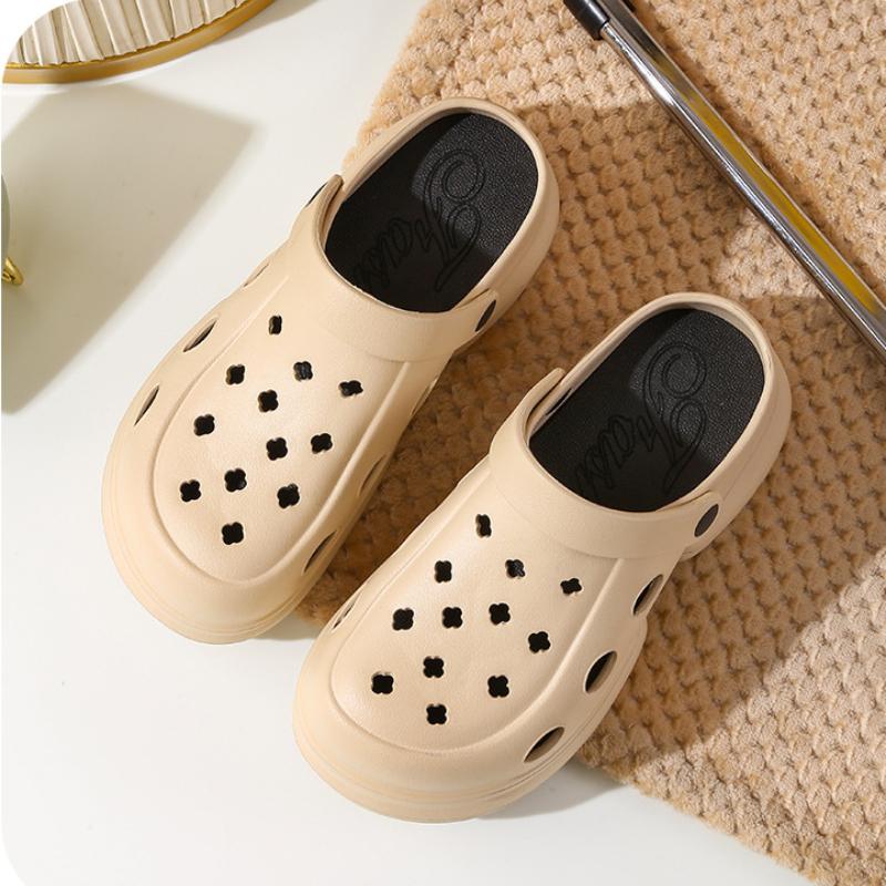 Mode Damen Plateau-Slipper Mode Clogs Weiche EVA Sommer High Heel Schuhe Dicke Sohle Weibliche Street Keilsandalen Zuhause Strand Pantoletten