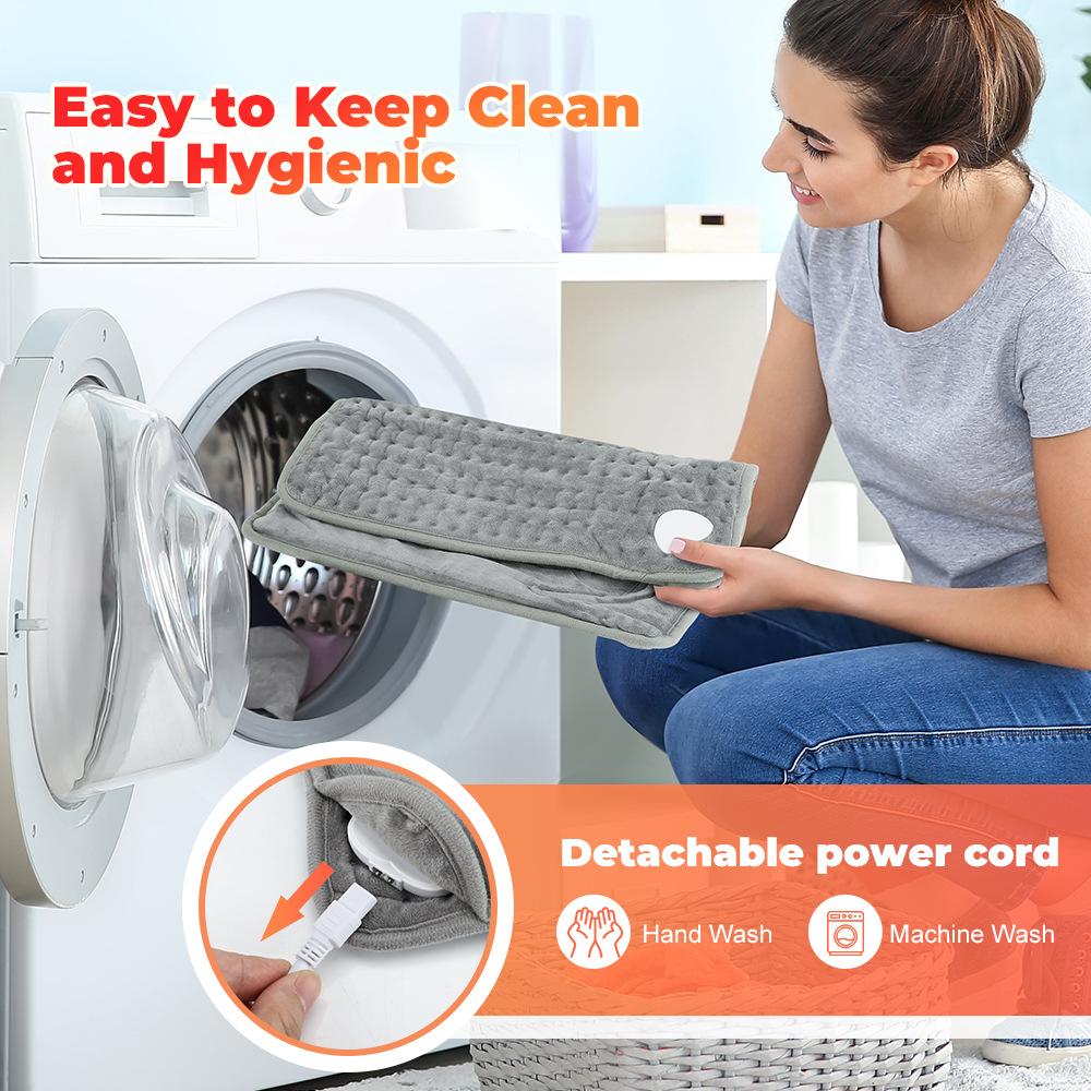 Electric Heated Foot Warmer for Feet Fast Heating Pad with LCD Display &Non-Slip Overheat Protection Washable Foldable Protable