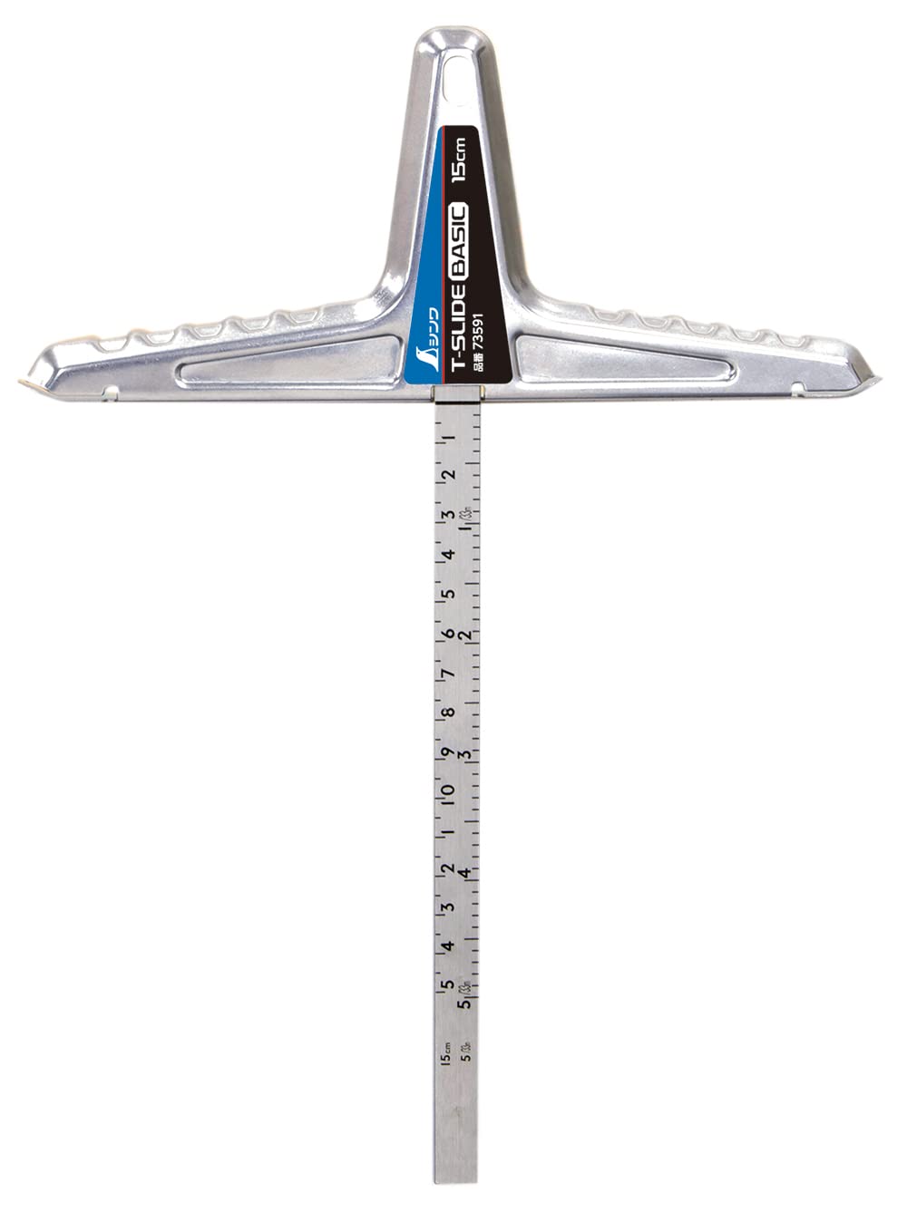 

Shinwa Sokutei Circular Saw Guide Ruler T Slide Basic Compatible Scale 15cm 73591 срібний