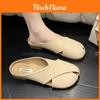 Summer Womens Espadrille Flat Slippers With Breathable Pu Upper For Casual Wear