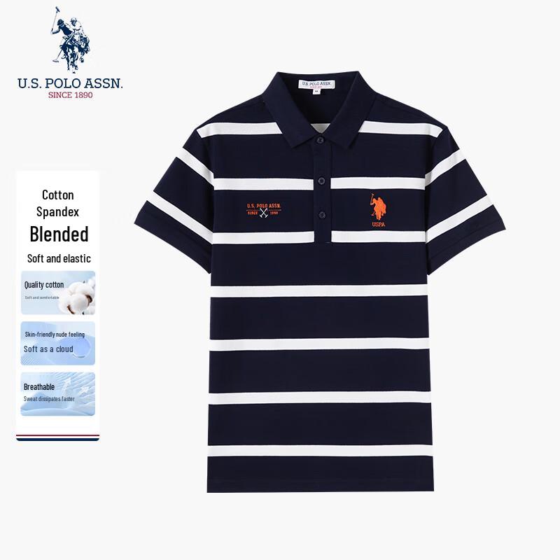 U.S. POLO ASSN. Men s Contrast Stripe Short-Sleeve Polo Shirt L
