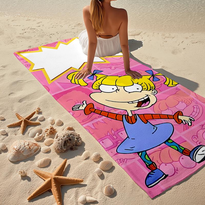 Rugrats In Paris Fashion Beach Towel: Ideal for Summer Adventures Soft, Absorbent and Quick Drying Suitable for Swimming and Bathing