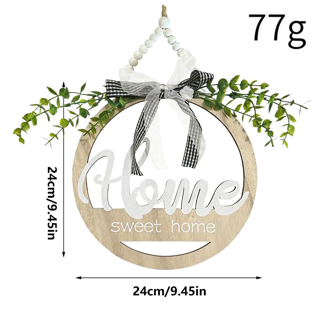 Front Door Welcome Sign Round Rustic Wooden Decorations Bohemian Welcome Door Hanger For Holiday Window Birthday Party