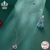Everle Original Christmas Apple Necklace: S925 Sterling Silver Openable Peace Apple Choker for Women.
