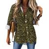 Women Printed Shirt Fashion 2025 New Spring and Autumn Casual Elegant Long Sleeve Lapel Top Street Style Personalized Shirt