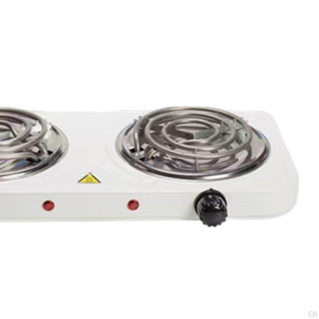 Tragbarer elektrischer Spulenbrenner mit Kontrollleuchten, praktisches Einzelkochfeld, 500 W, Weiß