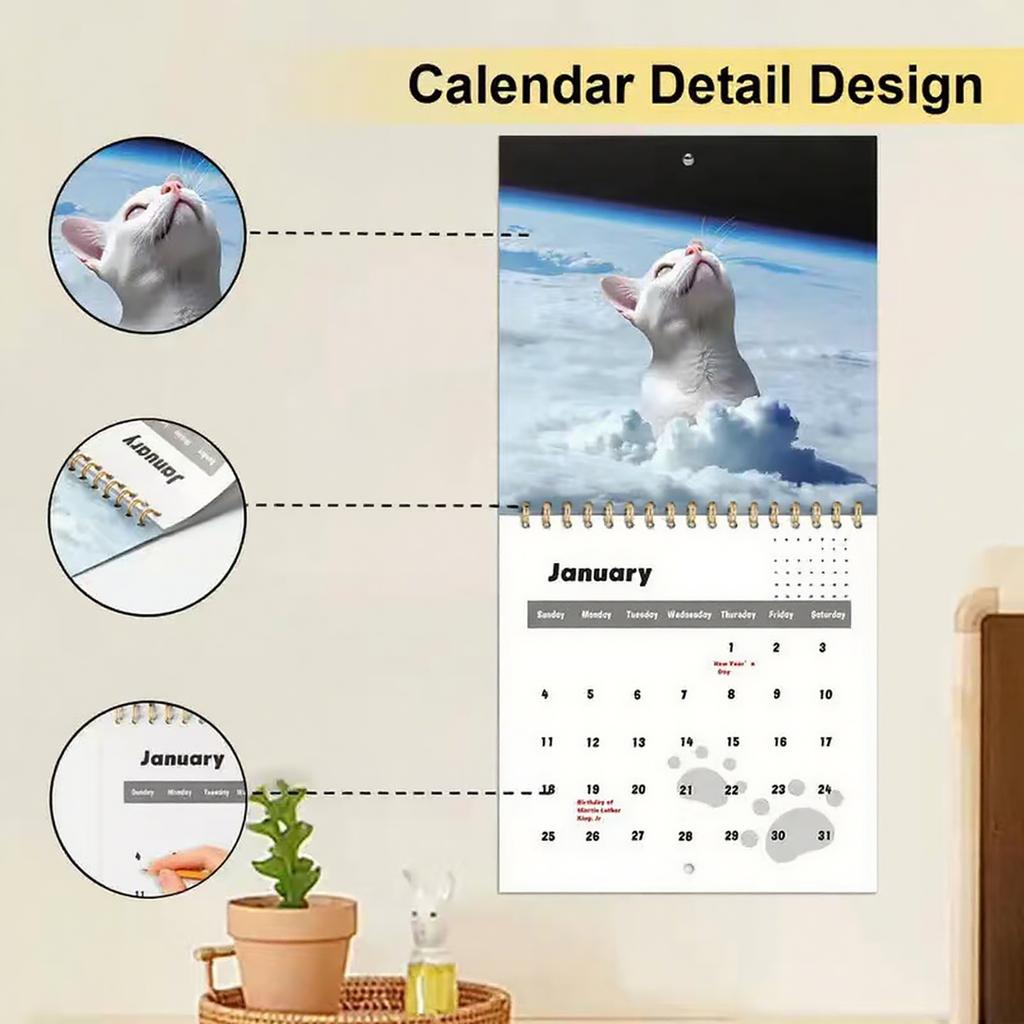 Ideal Gift For Abstract Cat Calendar Cat Enthusiasts