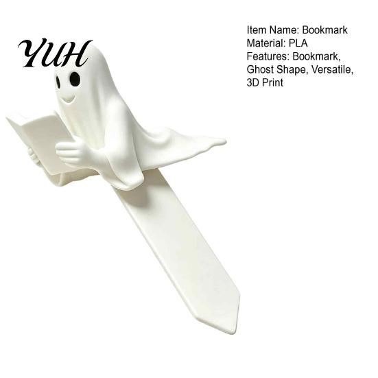 Creative Page Holder Ghost Reading Book Bookmark, 3D Printed Halloween Marker, Home Office Desk Decor Lightweight PLA Clip for Students And