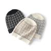 Women Colorful Silk Pure Cashmere Knit Beanie Hat Warm Winter Fashion Checkered Pattern Headwear Soft Cozy Casual Cap Dedicate