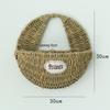 Hand-Woven Wall-Mounted Wicker Flower Basket Decoration