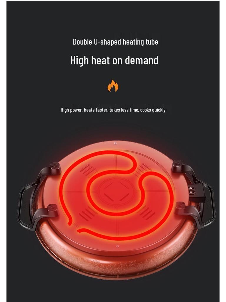 Multifunktionale elektrische Grillplatte für den Heim- und Gewerbegebrauch: Antihaftpfanne für Pfannkuchen, Brötchen & Hot Pot.