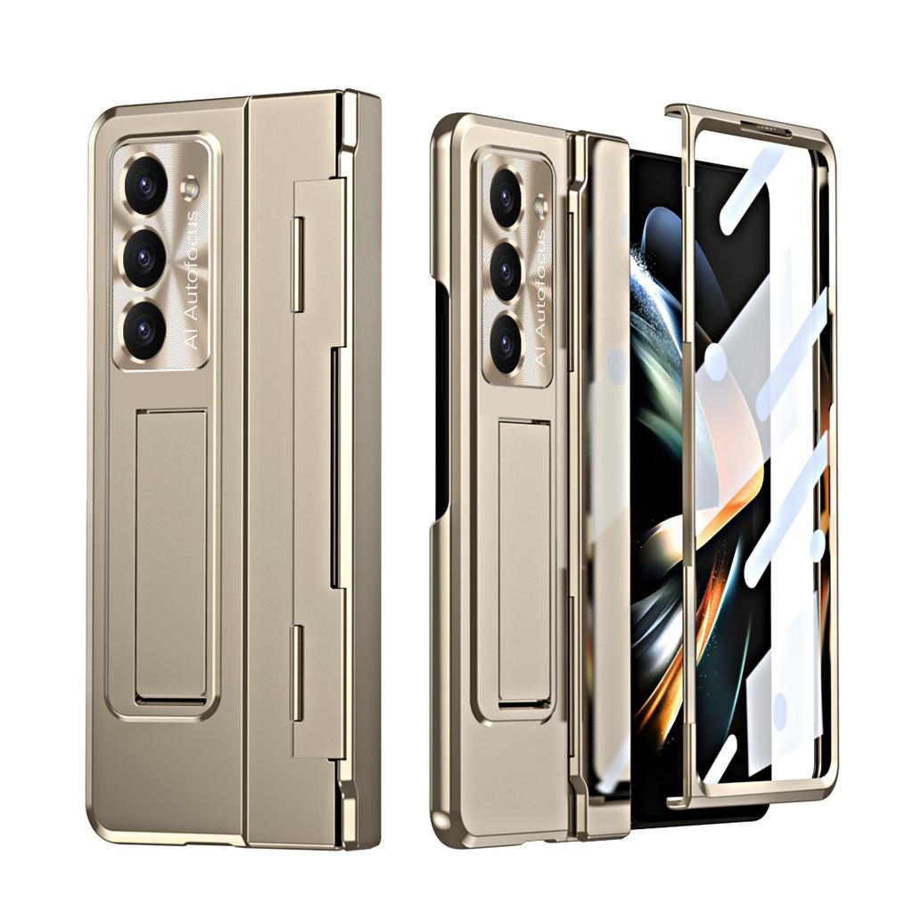 Slim Plastic Case for Samsung Galaxy Z Fold 6 5 4 3 Stand Hinge Protective Film Cover Full Coverage Holder Shockproof
