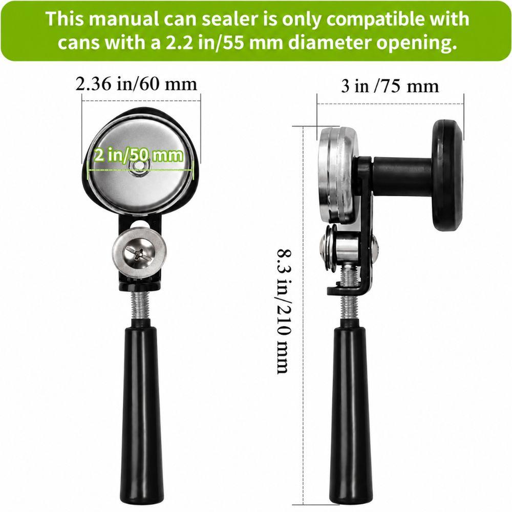 Stainless Steel Manual Can Sealing Machine 55mm Beverage Can Tool Tin Can Sealer Home Kitchen