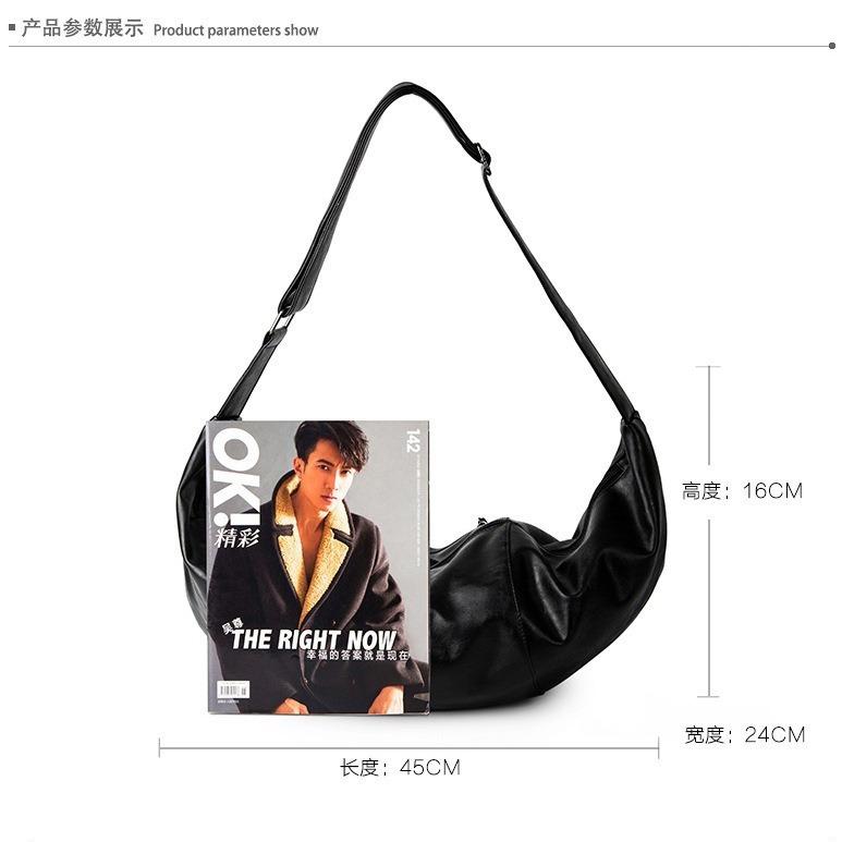 TS JYL laptop bag,Fashion Men Crossbody Bag Soft Leather Hobo Bag Casual Large Travel Backpack