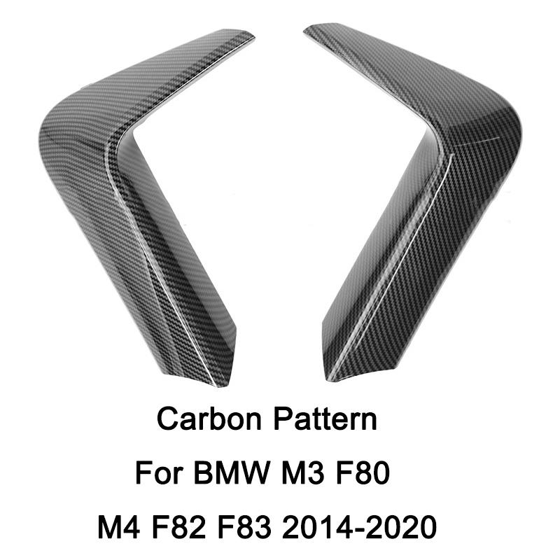 For BMW M3 F80 M4 F82 F83 2014-2020 Car Rear Bumper Collision Protection Lip Spoiler Glossy Black Carbon Fiber Look Body Kit