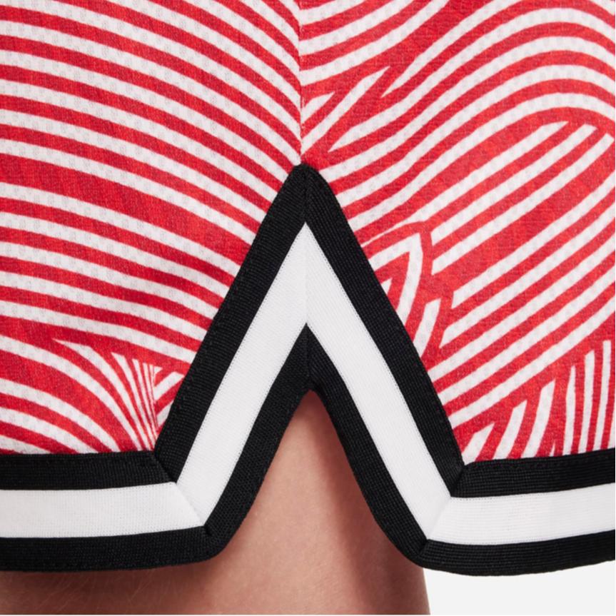 Nike Dri-FIT DNA Logo Embroidered All-Over Print Color Block Basketball Shorts Kids shorts University-Red FD4008-657