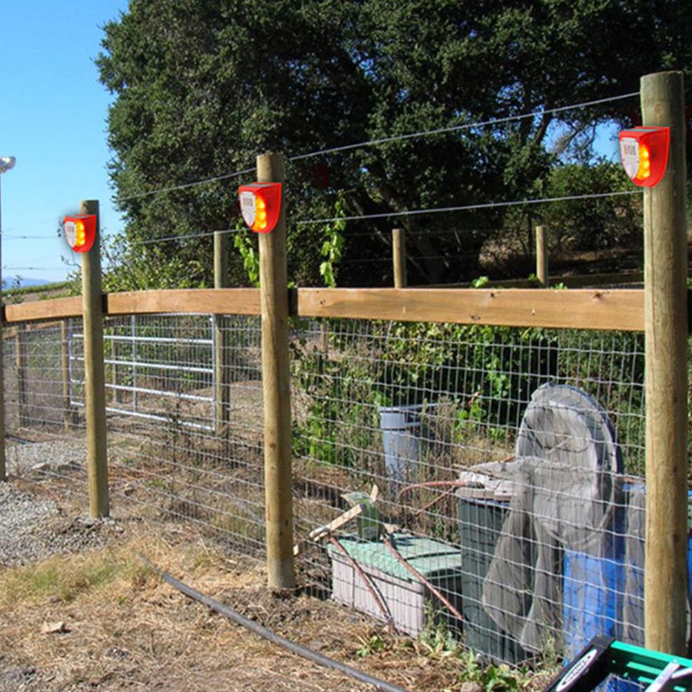 Solar Sound & Light Alarm with Motion Sensor Security Alarm Siren Waterproof Security Alarm System for Home Villa Farm Barn Yard