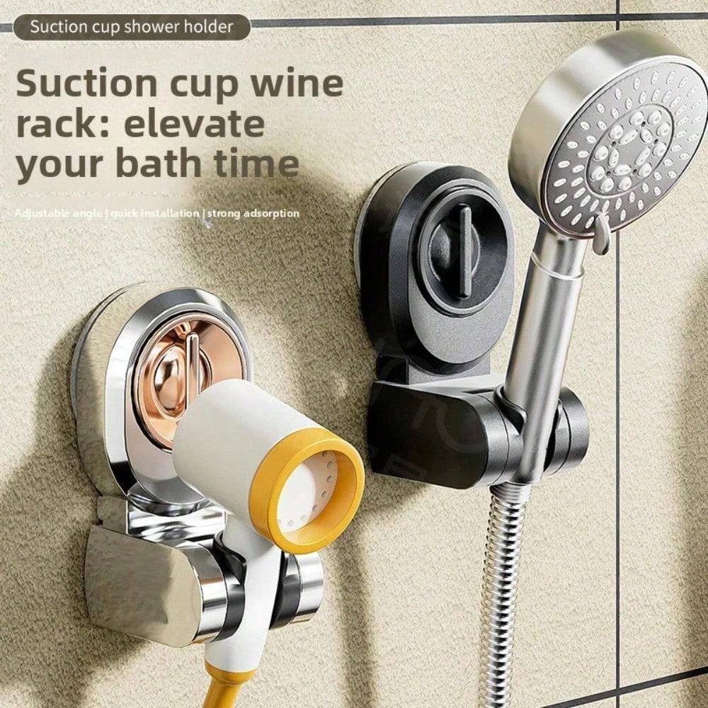 Suction Cup Shower Bracket No Punching Adjustable Mobile Shower Holder