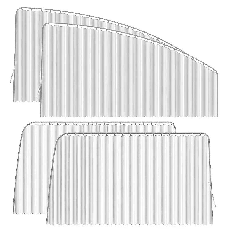 2/4 szt. Zasłona przeciwsłoneczna do samochodu Uniwersalne osłony na boczne okna Zasłony do samochodu Film na przednie i tylne okno Izolacja termiczna Ochrona przed słońcem