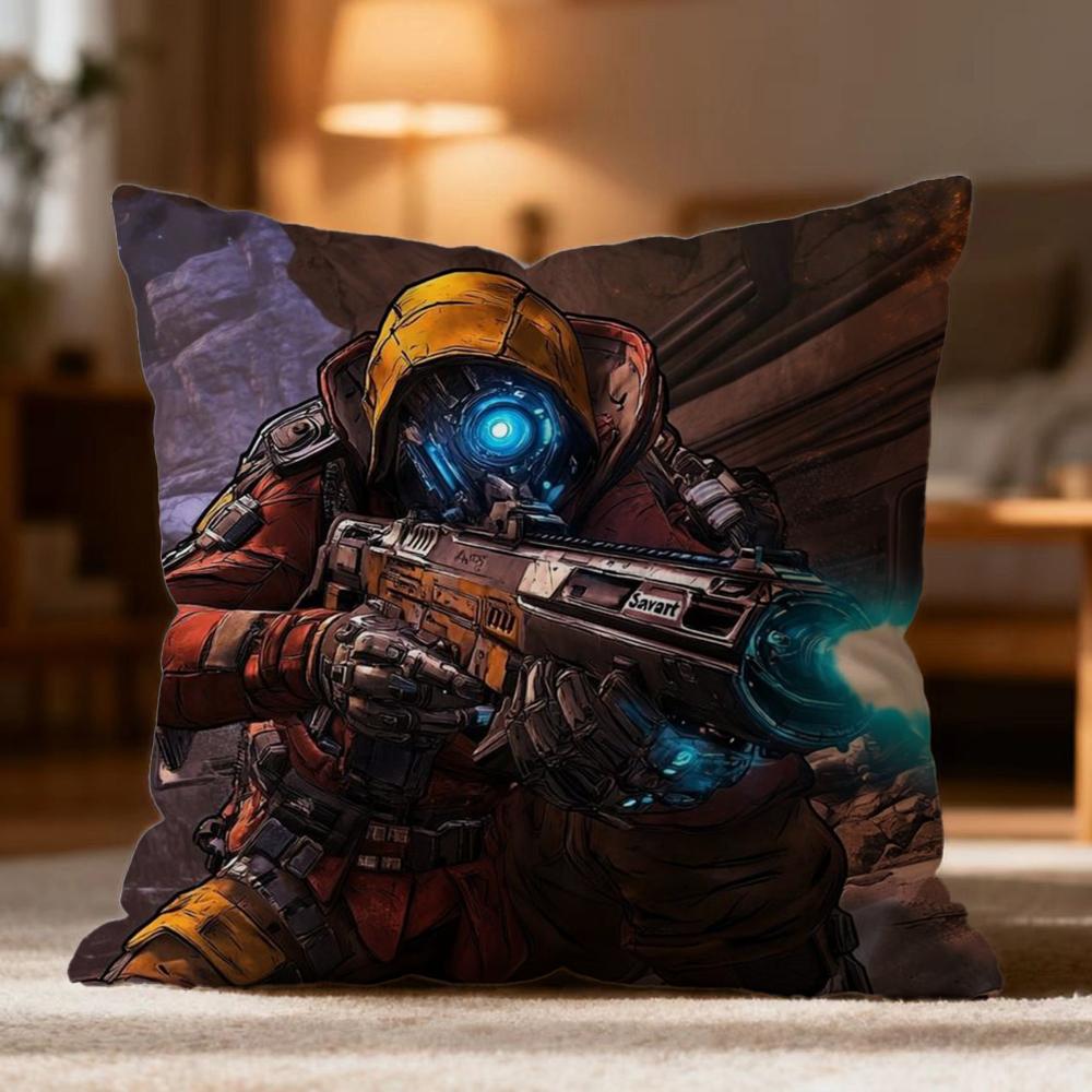 Popular B-BBorderlands Cushion Cover Soft Washable Pillow Case Multi-Scene for Couch Bed Travel Office Use