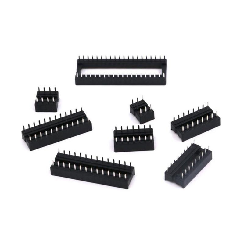 Comprehensive Set of 122 DIP IC Socket in Standard 2.54mm Pitches Square Solder Socket for Engineers DIY Enthusiasts