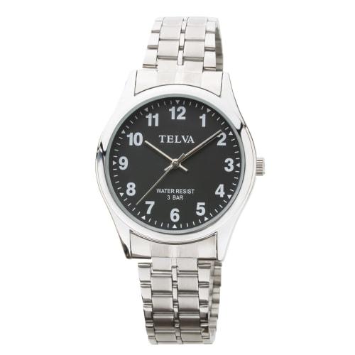 CREPHA Men's Analog Waterproof Watch with Metal Band, Silver, TE-AM148-BKS