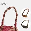 Dayuansheng Folding Straw Wicker Storage Basket Handle Garden Flower Pot Planter Laundry Bag