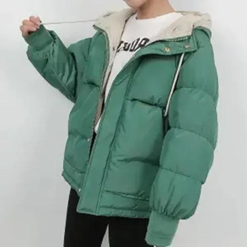 Cotton Uniform Female Short Winter Fashion Korean Version of The Bread Clothes Student Cotton Jacket Loose Thickened Cotton Jacket Tide