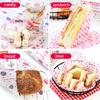 50Pcs Food-Grade Baking Wax Paper Strawberry Floral Pattern Non-Stick Squares for Cake Burger Chips Wrapping
